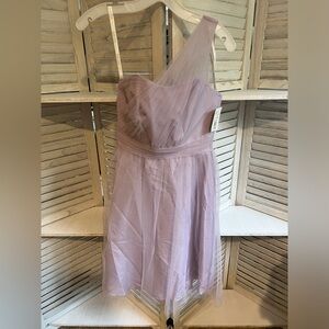 David's Bridal one shoulder short tulle dress - NWT - Size 0